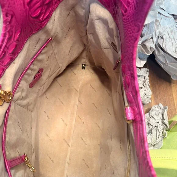 EUC Pink/Fuchsia Brahmin shopper tote. - Picture 5 of 14